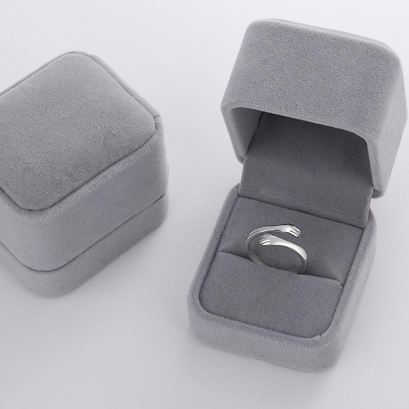Carlisle Love Embrace Korean Couple Rings - Simple, Fashionable Open Design