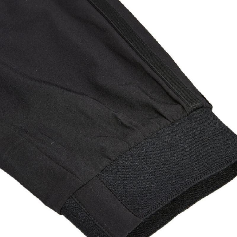 Adidas Elastic Waist Solid Color Logo Print Straight Casual Pants Men Bottoms Black H28909
