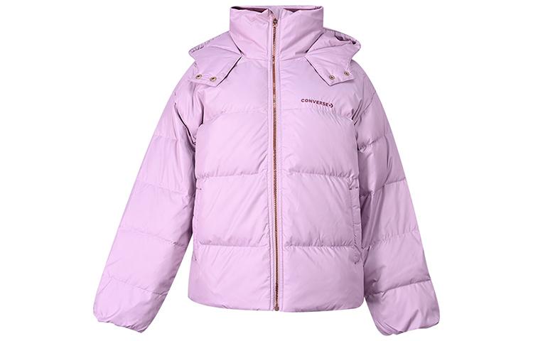 Converse Down Jackets Women s Purple Hooded Moderate Other 10021998-A03 L