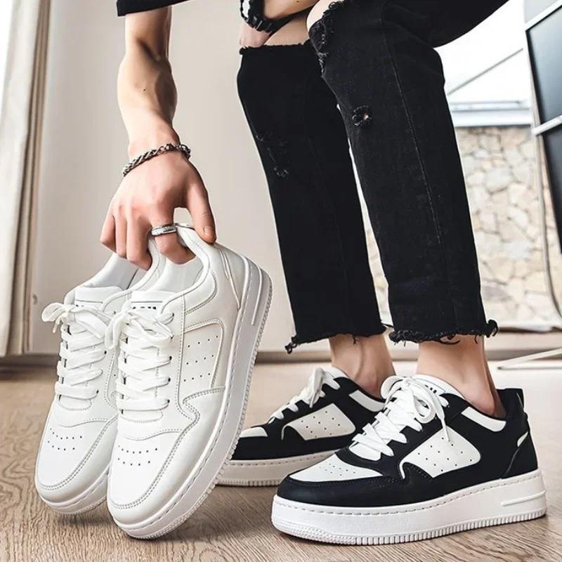 New Men's Sneakers Platform Casual Shoes Lace-up Mens Vulcanized Shoes Breathable Outdoor Running Shoes Fashion Tenis Masculino