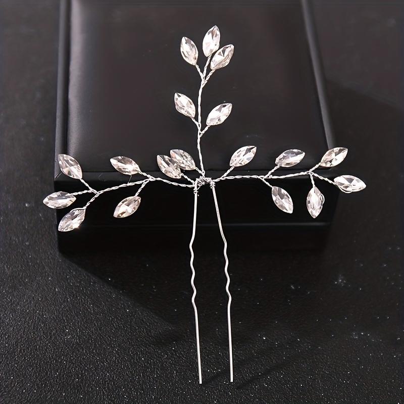 

1 шт. Хрустальные заколки-клипсы для волос для женщин, свадебные украшения для волос невесты, свадебные аксессуары для волос, стразы, заколка для волос для вечеринки, головной убор