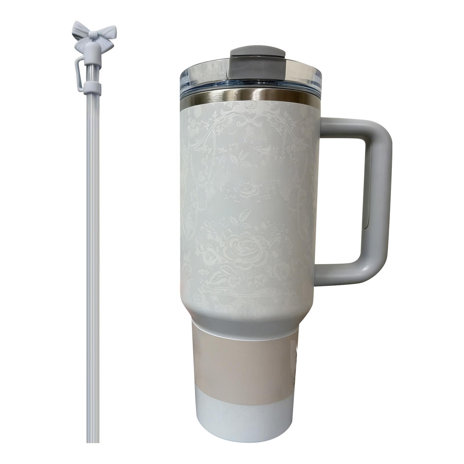 

New Stainless Steel Double Layer Cup 40oz Car Cup Ice Beer Cup With Handle 40oz Outdoor Drinking Drinking Cup One Size