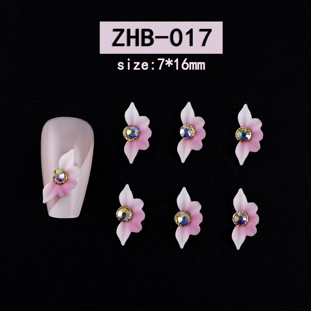 Nagelkunst Harz Diamant Schmuck Nagel Dreidimensionale Schnitzerei Diamant Schmuck Symphony Blume Tragen Nagelaufkleber