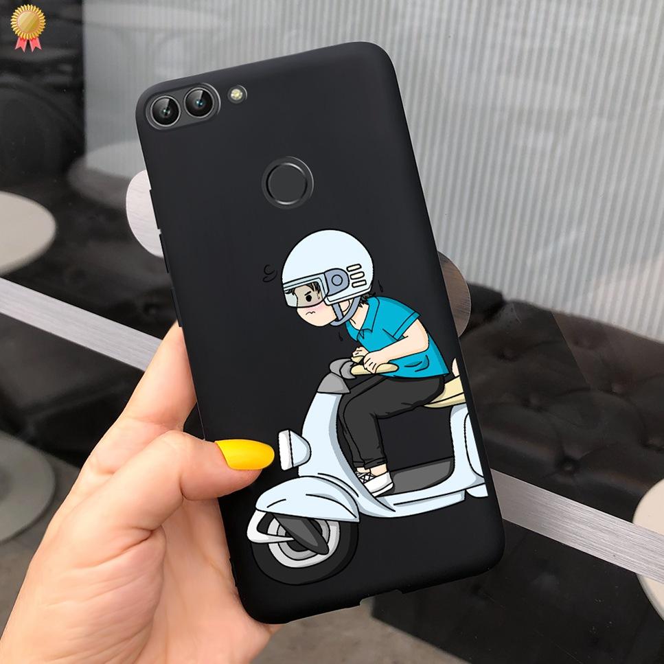 Für Huawei P Smart Hülle Niedliche Blume Schwarz Weiches TPU Silikon Bumper Hülle Für Huawei PSmart P Smart 2017 FIG-LX1 Handyhülle Funda