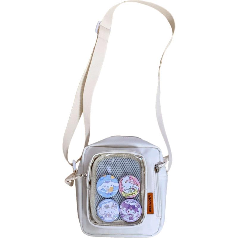 Japanese Ins Transparent Small Square Bag for Women, Small Food Intake, Shoulder Pain Bag, Fashionable and Popular Student Messenger Bag.