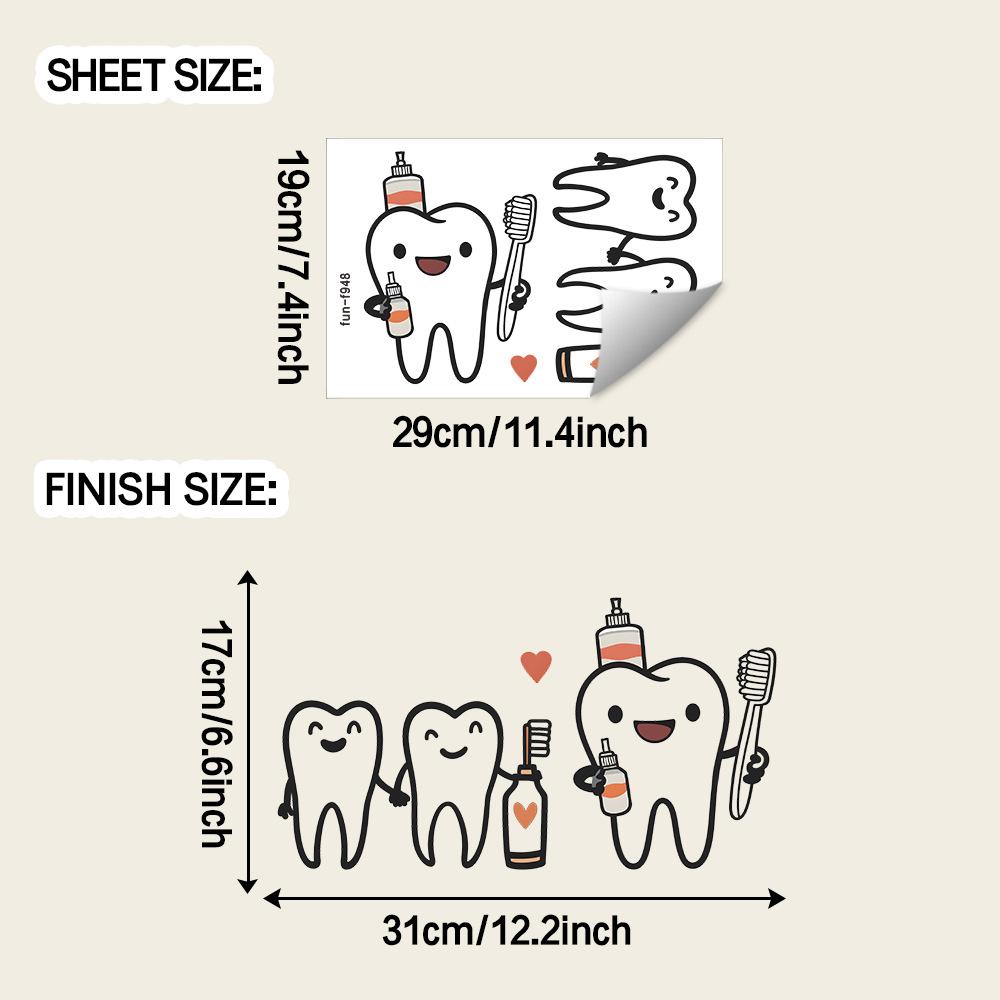 

Персонализированная и простая зубная паста и зубная щетка, декоративные наклейки на стену для ванной и туалета