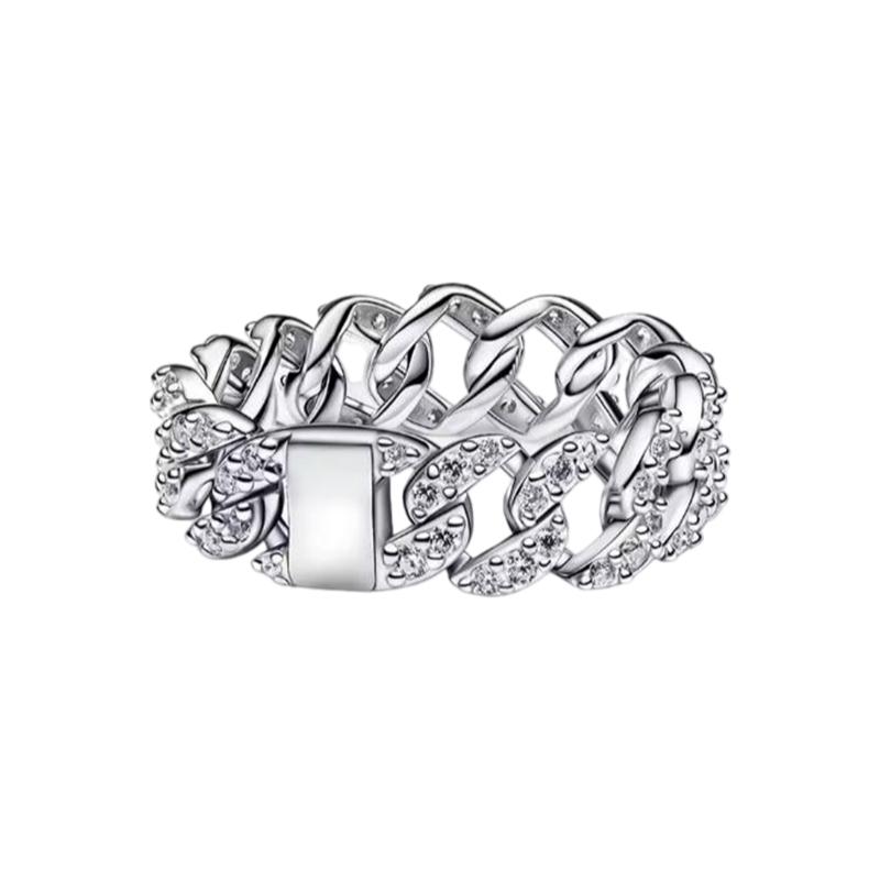 New 925 Silver Three-Leaf Clover Alphabet Heart Flower Women's Ring Suitable for Wedding Party Fashion DIY Gift