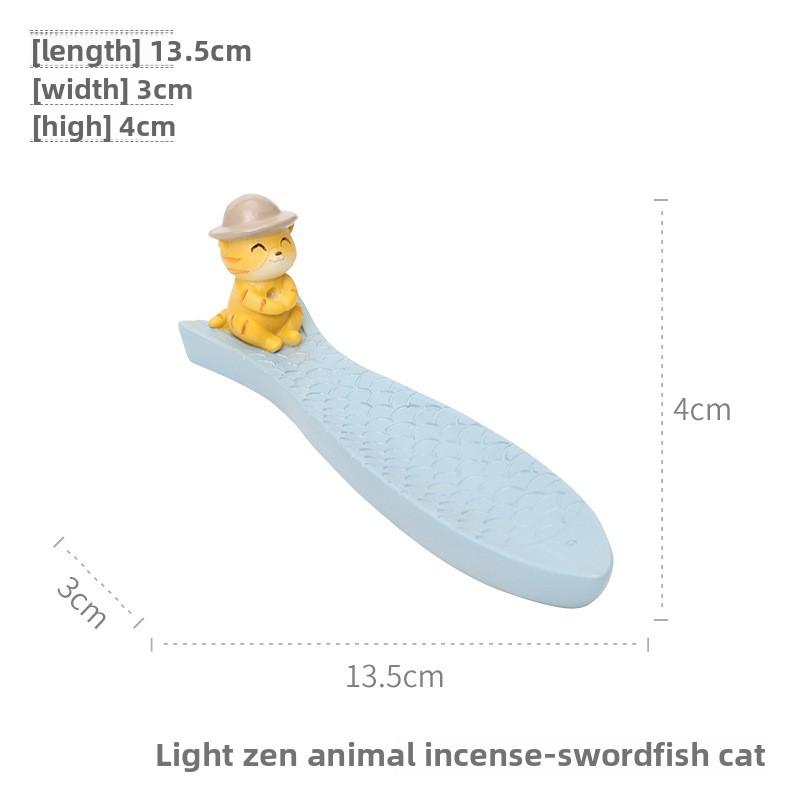 1PCS Cartoon Creative Desktop Incense Holder Tray Home Mini Incense Resin Incense Burner Desktop Ornaments