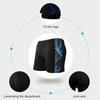 Inside Drawstring Mid Waist Men Swimming Trunks High Elasticity Side Print Bathing Short Pants for Gym