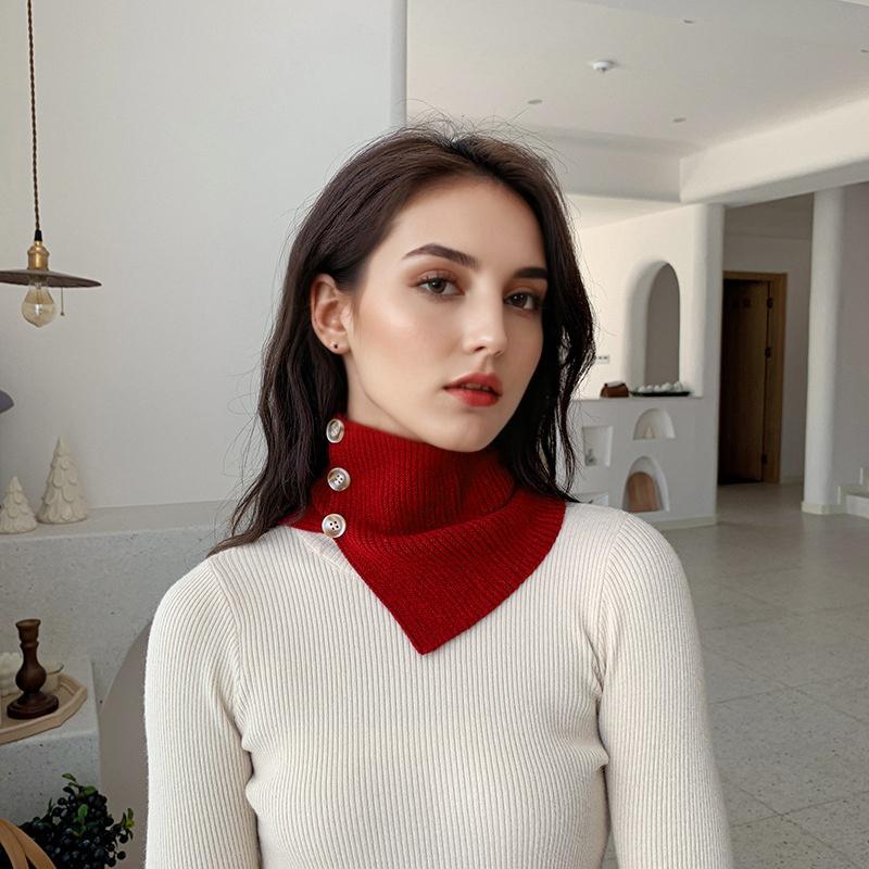 1PC Fil de Polyester Pratique Confortable Décoratif Tricoté Faux Col Vêtements Divers Tricots Doux