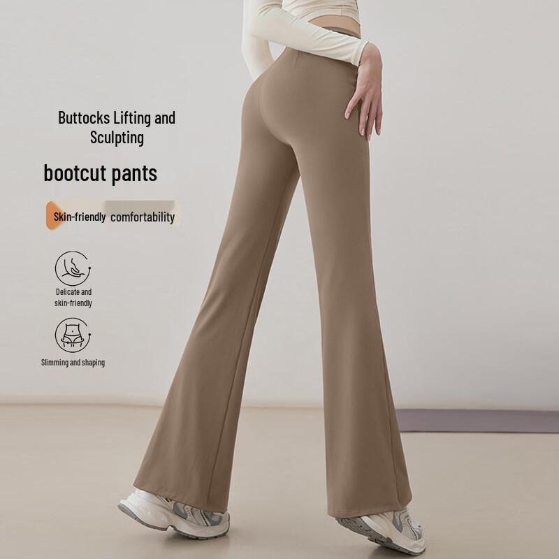 Youyou Women s High-Waist Flared Yoga & Fitness Pants M