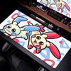 Xxl Anime Gamer Keyboard Desktop Mat PPlusle Minun Locking Edge Mouse Pad Pc Rubber Accessories 90x40cm Washable Carpet