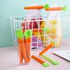5pcs/ set Cute carrot sealing clip Magnetic absorption nano box Small snack bag tea sealing clip artifact