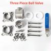 BSPT 1/4" 3/8" 1/2" 3/4" 1" 1-1/4" Female Stainless Steel SS304 2P/1P Full Port Ball Valve with Vinyl Handle Thread Valves