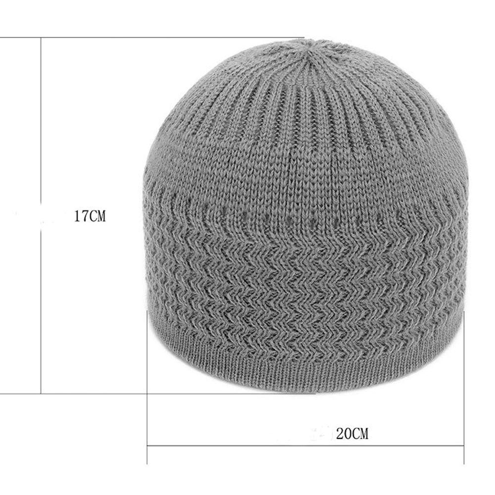 Winter Kippah Homme Hat Wave Autumn Muslim Prayer Hats Knitted Caps Beanie Islamic Ramadan Hat