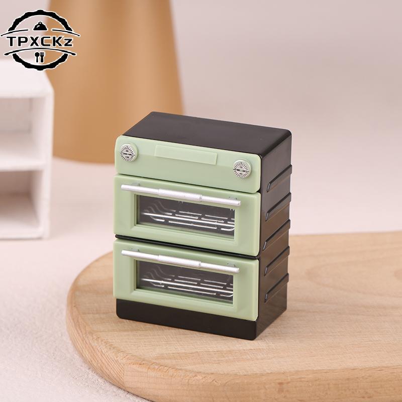 1:12 Scale Dollhouse Simulation One/Double Layer Oven Model Dollhouse Mini Kitchen Accessories Dolls House Furniture Decoration