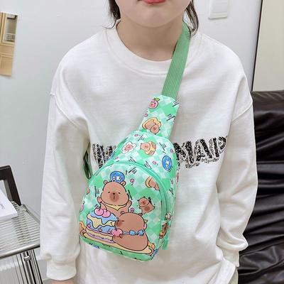 Cute Capybara Crossbody Bag Lovely Cartoon Casual Shoulder Bag Chest Bags Multifunctional Storage Bag For Girl Boy Gifts