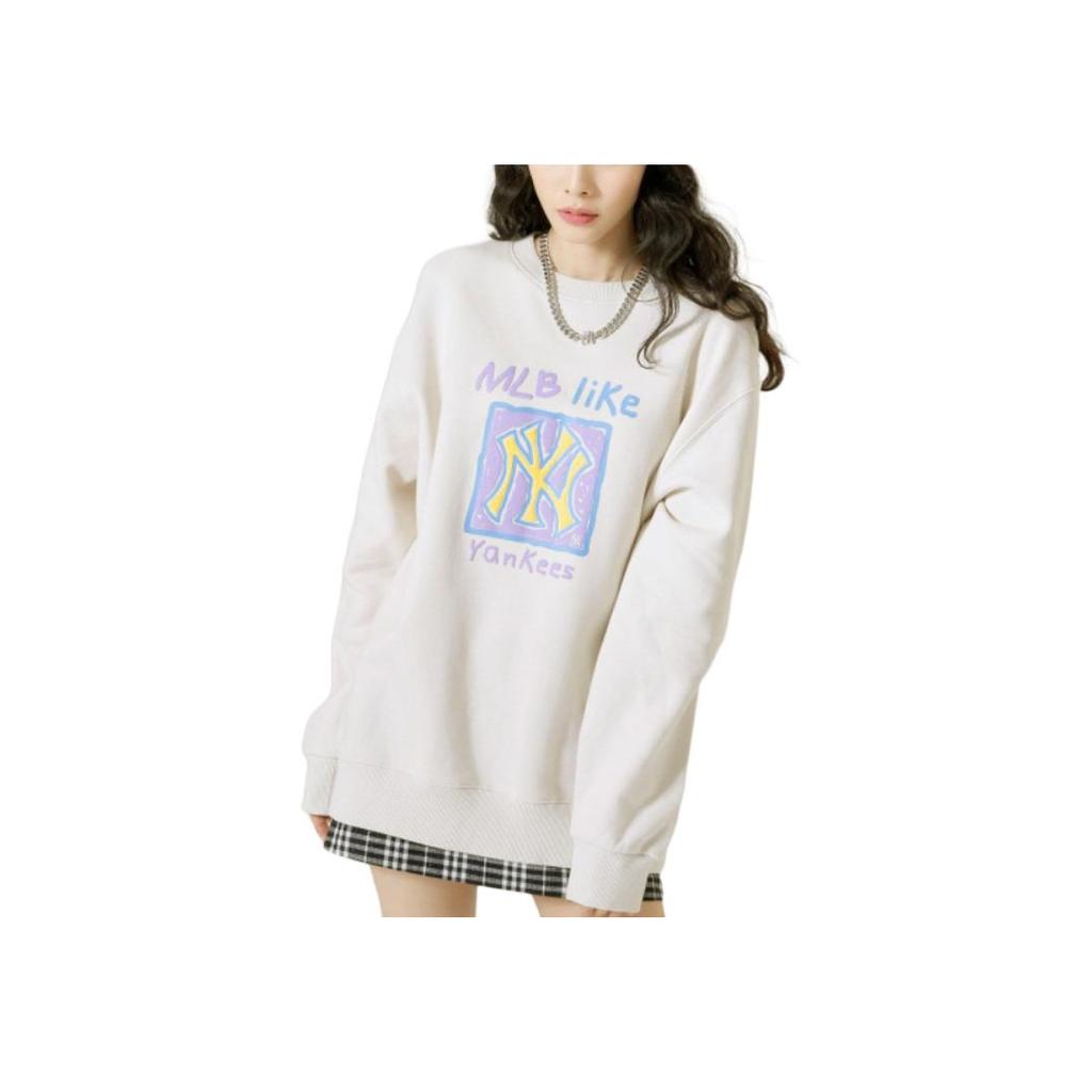 New MLB New York Yankees Sweatshirts Unisex Beige 3AMTL6116-50CRS