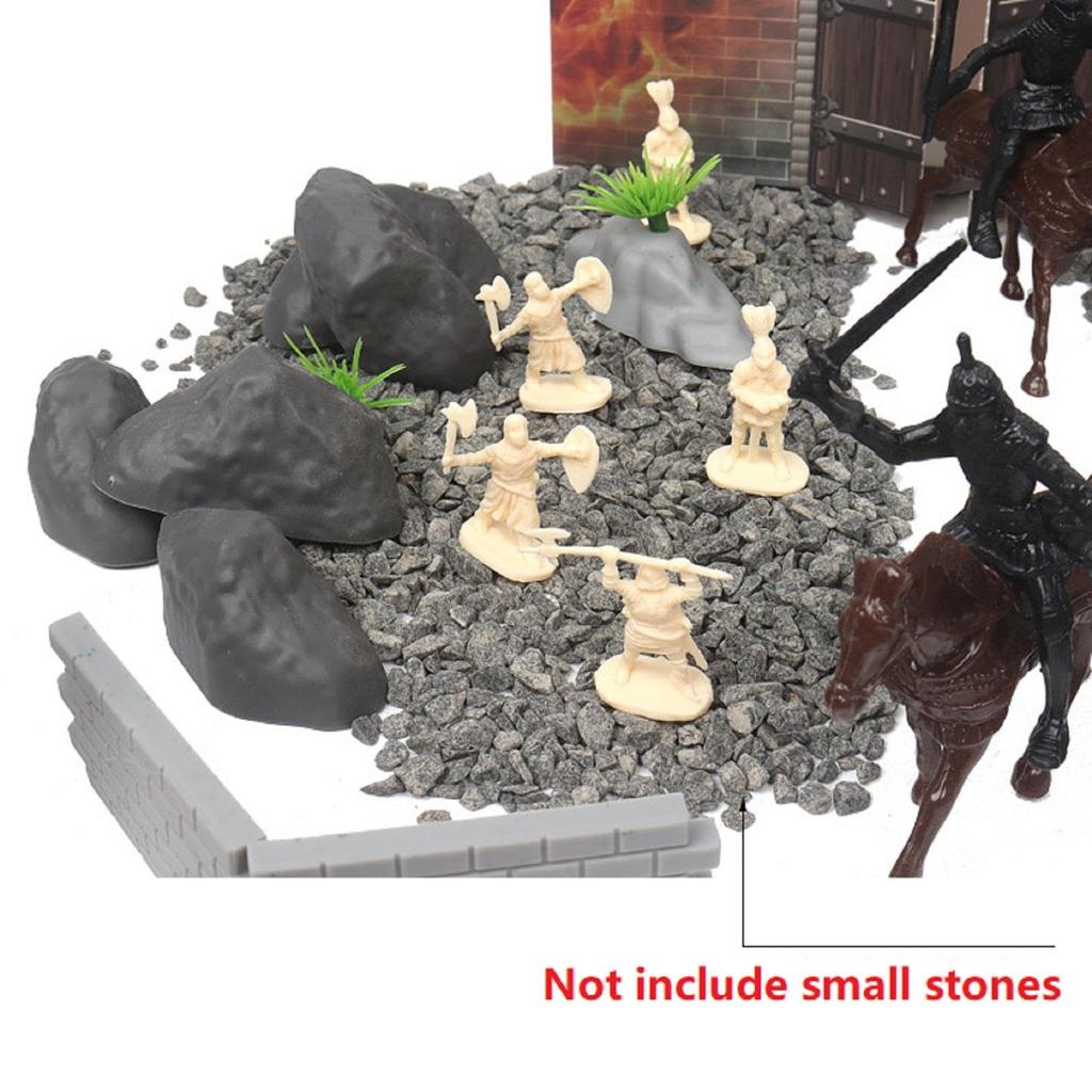 DIY Medieval Castle Building Knight Horse Military Model Medieval Military Plastic Fortress Model Kit for Boys