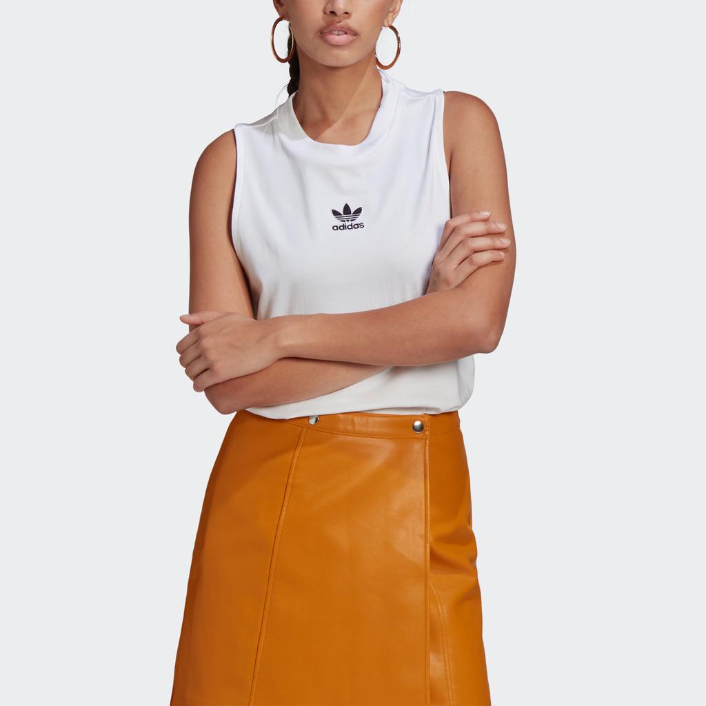 adidas Originals Essential Tank Tops Women's White Crew Neck Moderate Other GN2888