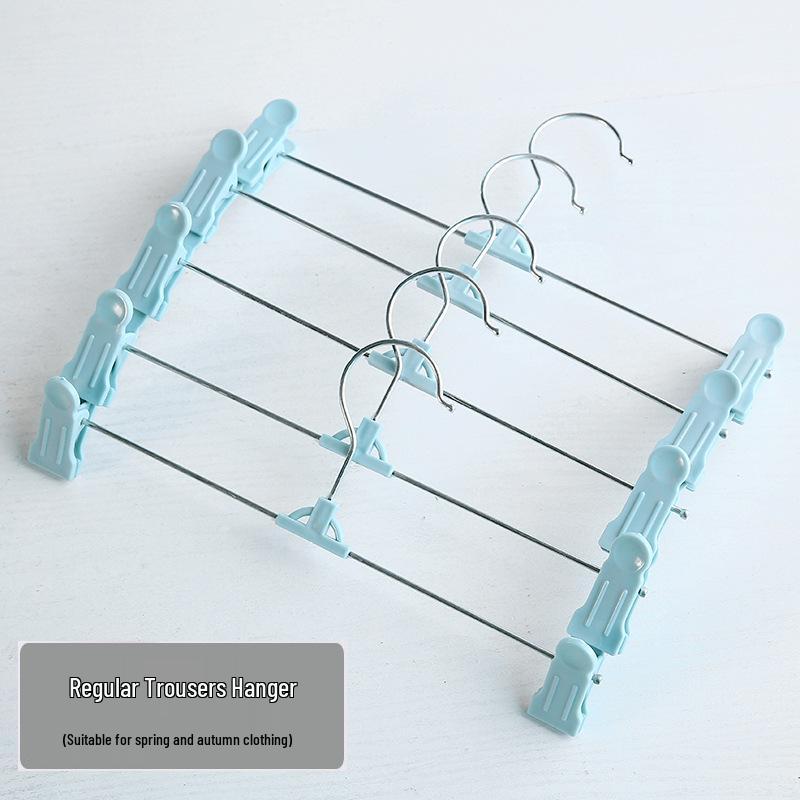 

Міцна вішалка для спідниць та штанів, що не залишає слідів, з кліпсами проти зминання для сушіння та зберігання