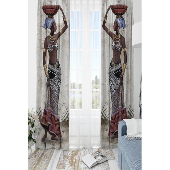 

Белый африканский узорчатый фон занавес