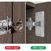 Rustproof Stainless Steel Door Hinge Repair Kit Suitable for Cabinet Doors Includes Screws and Tools Quick Installation