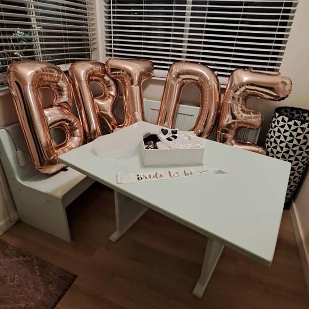 Jumbo BRIDE Balloon Letters Bachelorette Party Wedding Tabletop Table Scatter Centerpiece Decoration Bridal Shower Engagement