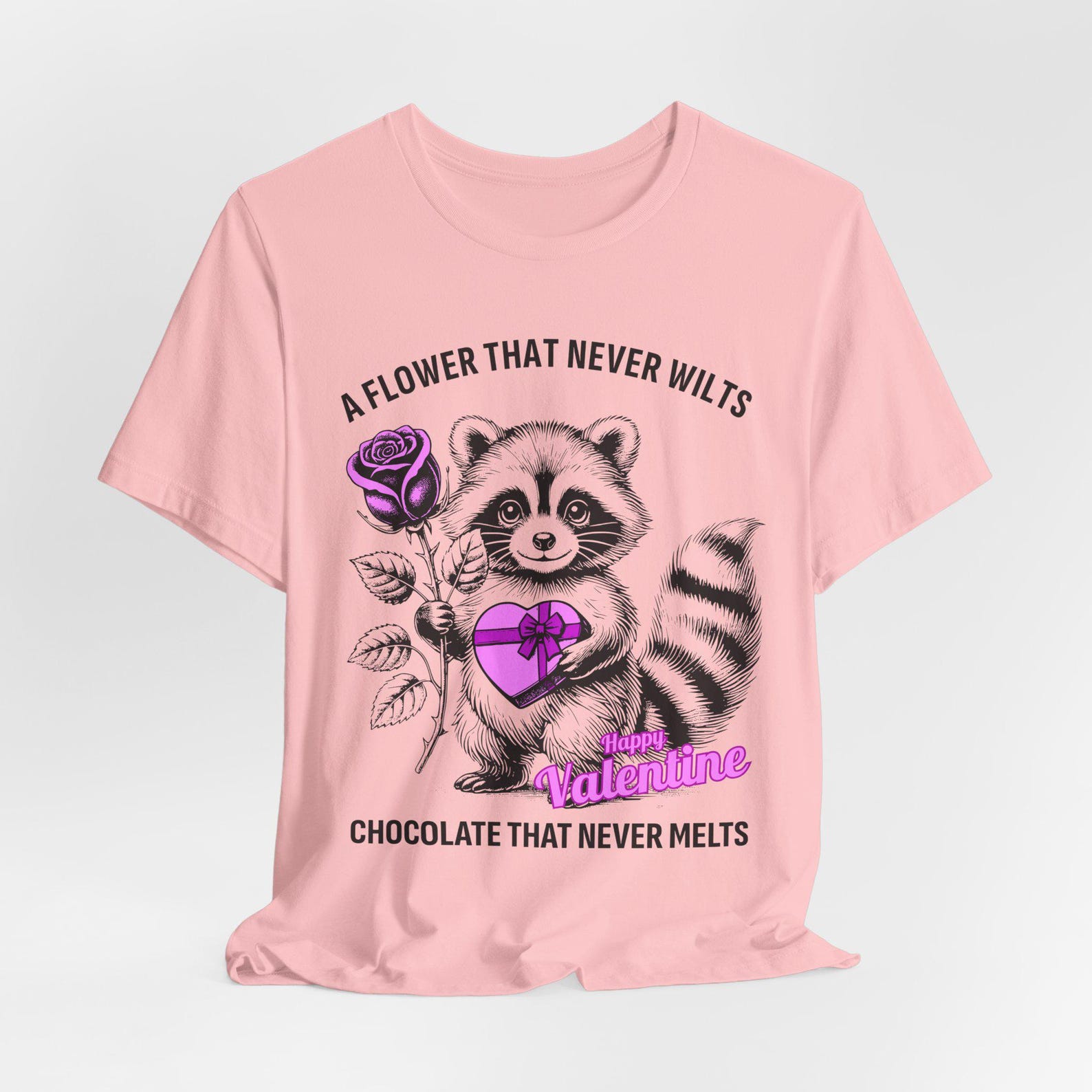 Raccoon Holding Heart tee | Valentine floral chocolate themed shirt 3XL