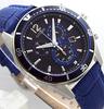 Citizen Eco-Drive Chronograph Solar Watch VO10-6741F Blue Base Genuine Leather Belt Spare Belt Domestic Model