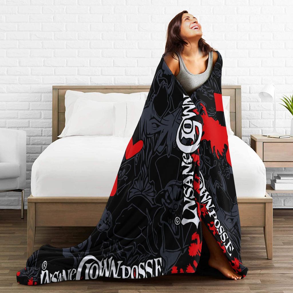 Insane Clown Posse Band Super Soft Blanket  Students Plush Throw Blanket Novelty Outdoor Flannel Bedspread Sofa Bed Cover