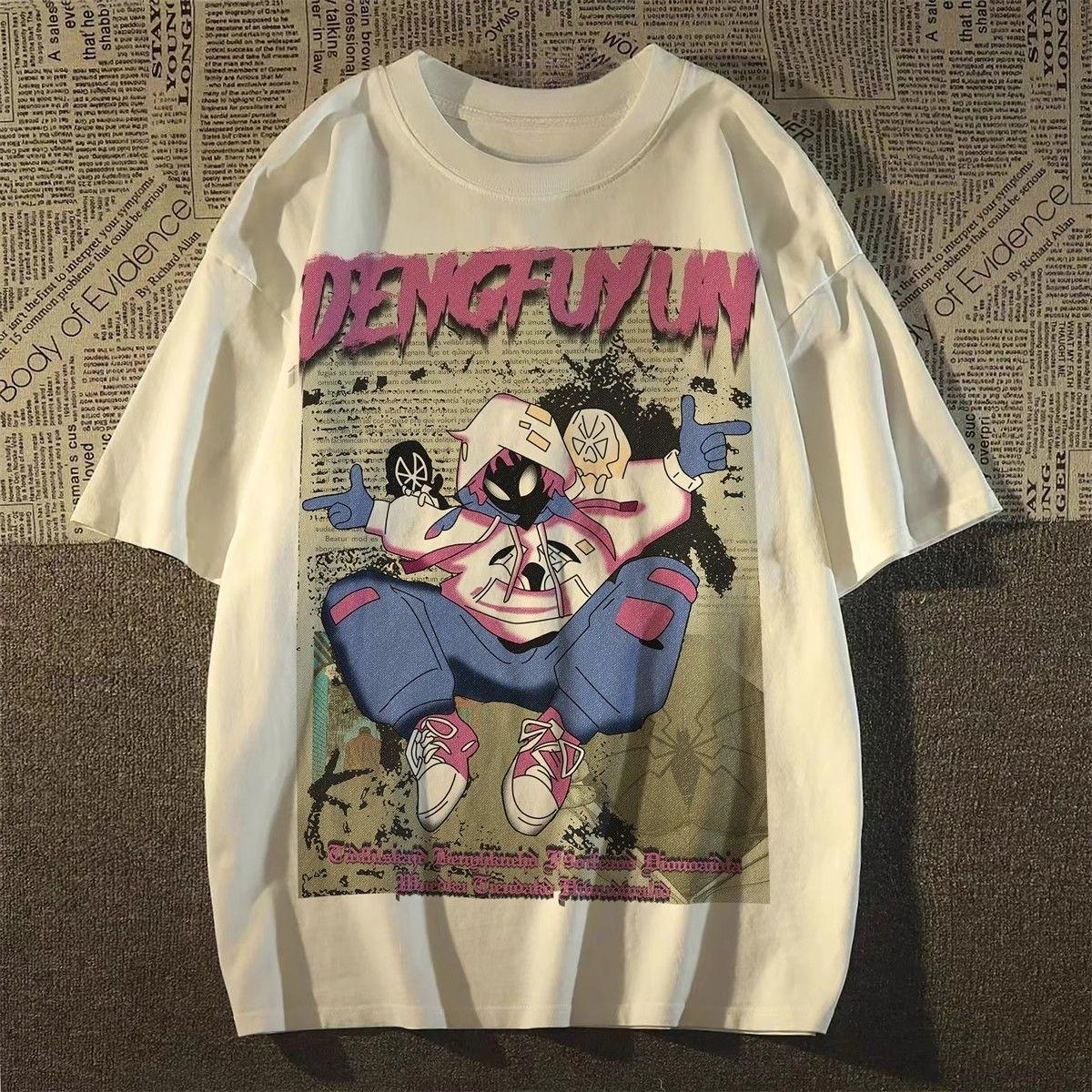 

Оригинальные американские уличные хип-хоп трендовые футболки с принтом Человека-паука для мужчин и женщин, топы с коротким рукавом, куртка M