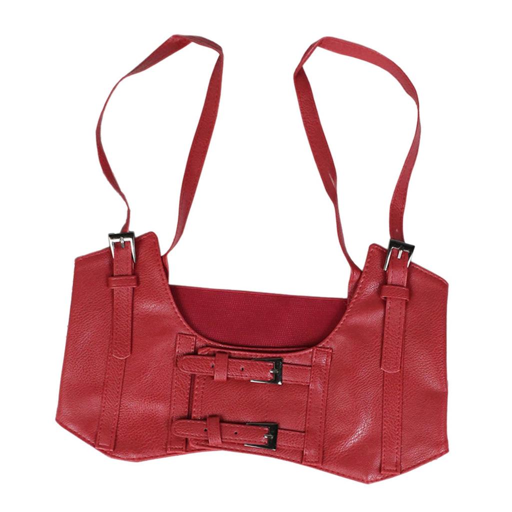 Women's Waist Belt Underbust Corset Punk Ladies PU Leather Adjustable Cummerbund for Dress Cincher Waistband Waist Belt