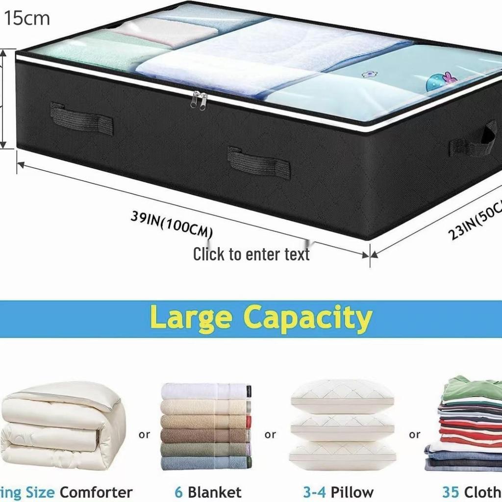 Składana torba do przechowywania pod łóżkiem z czterema uchwytami na ubrania i kołdry