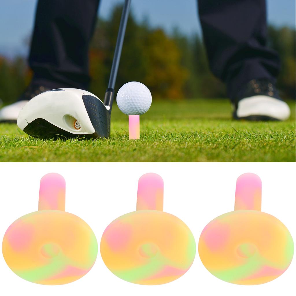 3pcs Rubber Golf Tees Holder Indoor Outdoor Sports Practice Aids Accessories for Golfer