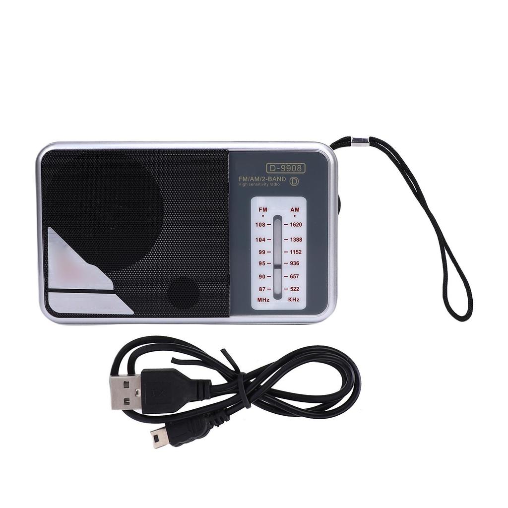 Portable AM FM Radio Battery Operated USB Powered Seniors Radio with Semiconductor for Indoor Outdoor Travel