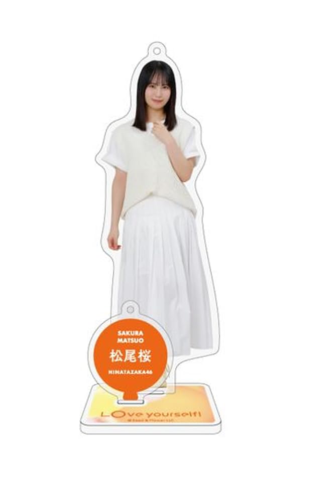 [Hinatazaka46] Acrylic Stand Keychain "Love Yourself!" Jacket Photo Costume Sakura Matsuo