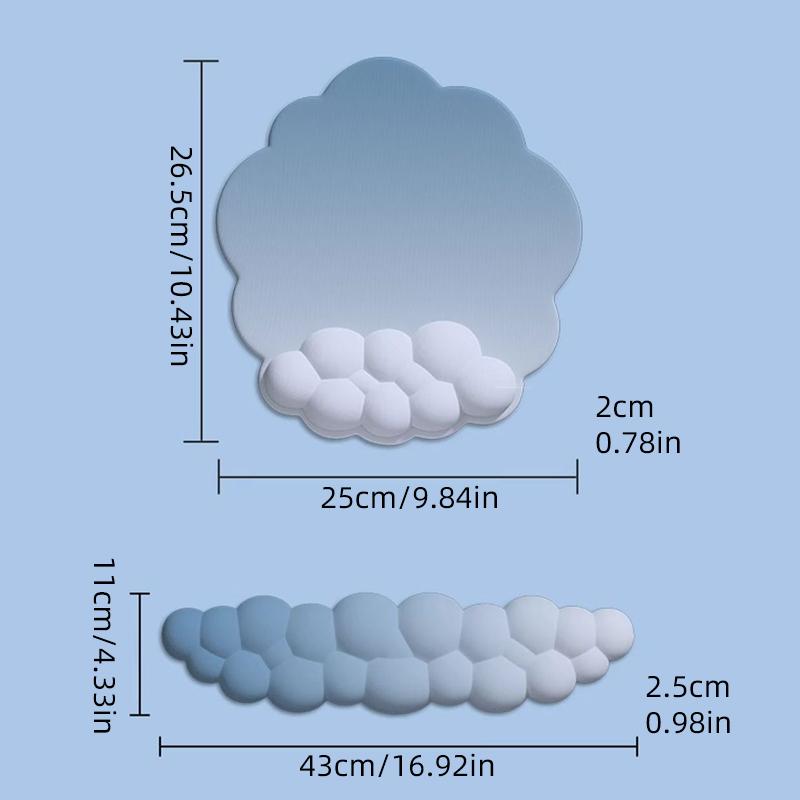 Mouse Pad Cloud Gradient Keyboard Hand Silicone Hand Pad Notebook Desktop Office Anti-skid Pad