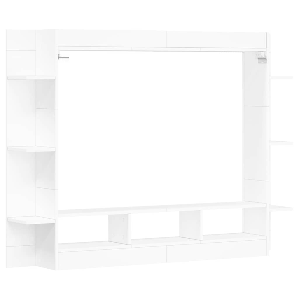 TV Cabinet White 152 X 22 X 113 Cm Particleboard