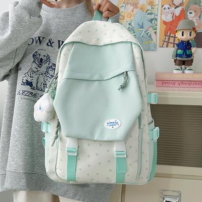 Women's Casual Large Capacity Backpack Trendy Simple Design for Travel School Commuting - New Cute Style