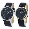 COACH Storage Box Pair Watch Set of 2, Charles Perry Watches with Black Leather Straps, 1460214914503333 [Parallel Import]