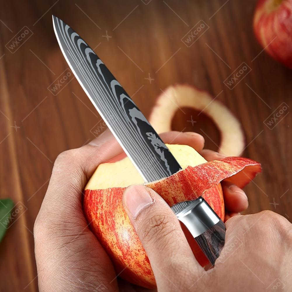 2Pcs Knife Set Professional Stainless Steel Japanese Chef Kitchen Knives Ergonomic Wood Handle Cooking Gift for Dad Mom