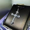 925   Fine White Zircon Men And Women Classic Cross Pendant Micro-Inlaid Zircon Necklace Birthday Party Jewelry