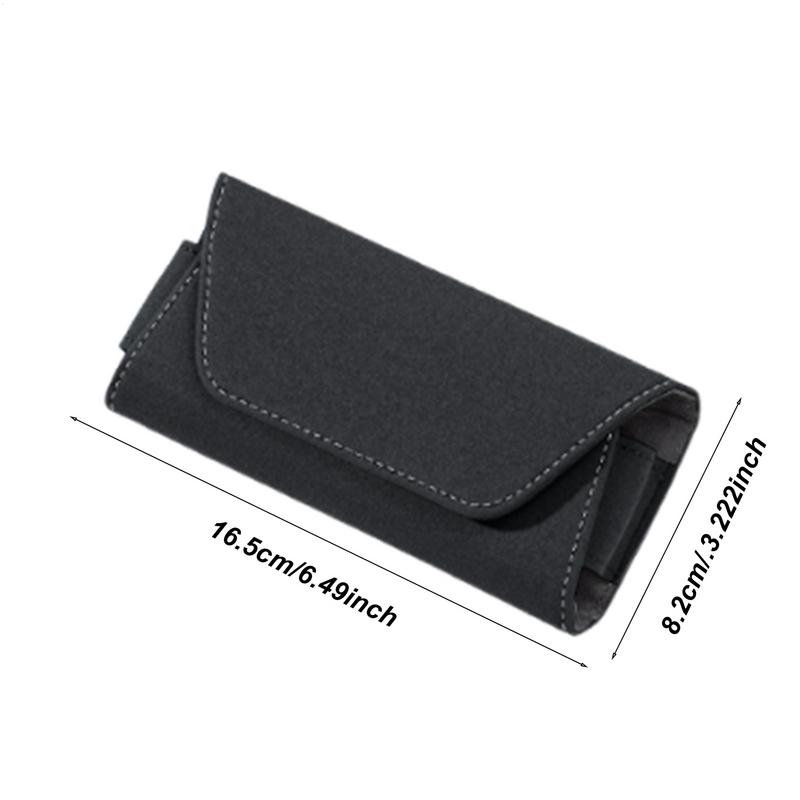Sunglasses Case for Car Compact Leather Glasses Clip Vehicle Visor Accessories Magnetic Closure Protective Box Truck Gadgets