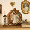 Hanging Photo Display Holder Lightweight Resin Photo Frame Oval Photo Frame Stand  Office