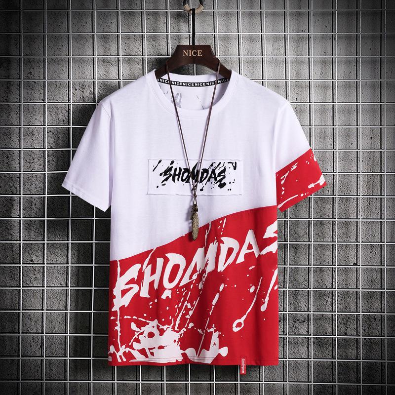 Dm Summer Short -Sleeved T -Shirt Men 'S Loose Half -Sleeved Round Neck Compassionate Five -Point Sleeves