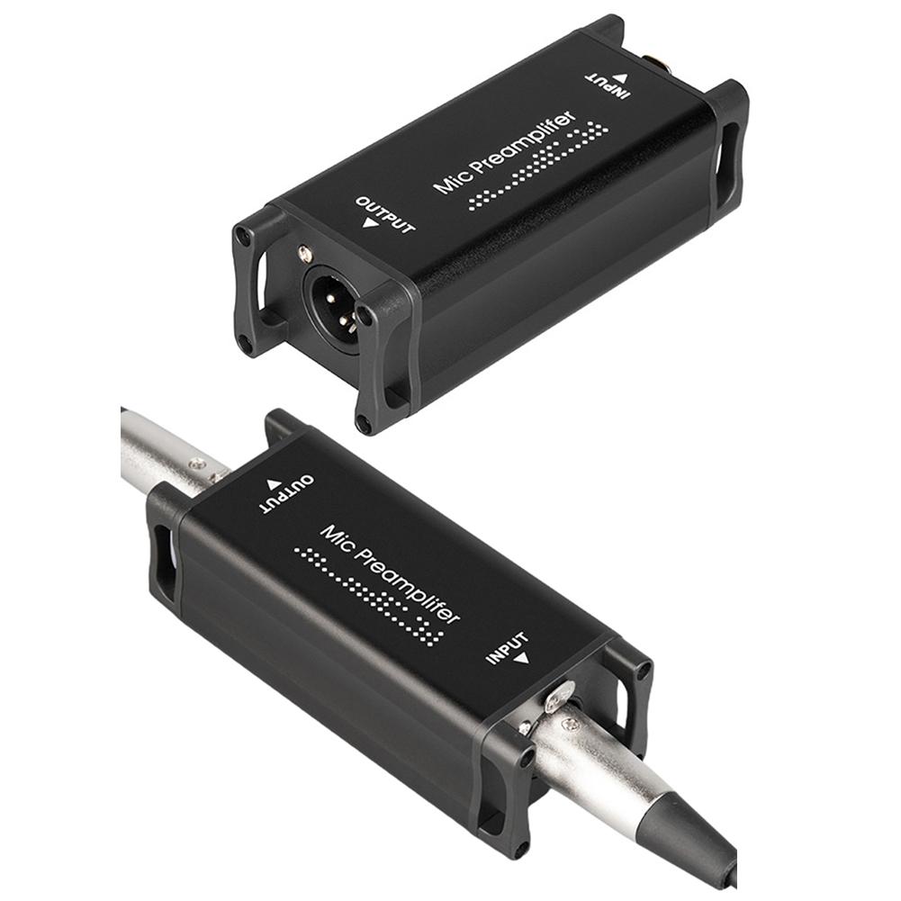 Mic Booster Preamplifier Portable Professional Microphone Pream 20Hz-20kHz Pure Gain for Home Recording Livestream