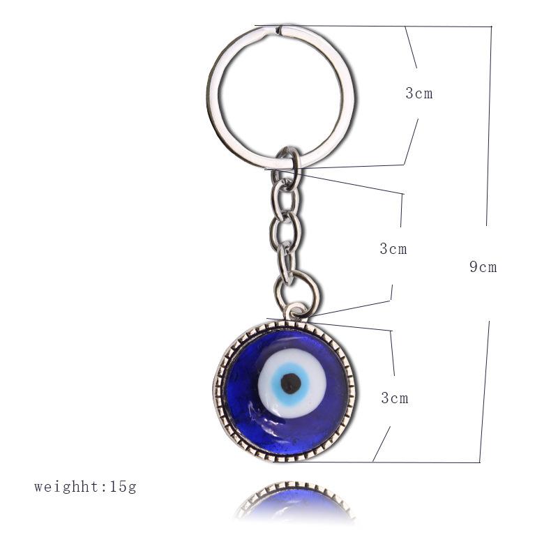 

Fashion Lucky Turkey Greece Evil Blue Eye Tree Of Life Glass Pendant Pendant Key Chain Gift Car Metal Key Chain Accessories синий