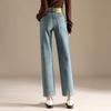 RAIN.CUN Women's High-Waist Straight Leg Ankle Jeans