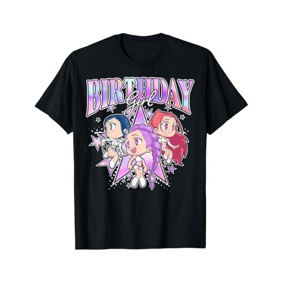 

Tee Shirt Round Neck Short Sleeve Cartoon Anime Pattern Women T-shirt Loose Fit XXXL